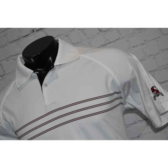 Adidas Golf Polo Shirt Mens Size Medium Polyester Performance Sweetwater - Picture 1 of 10